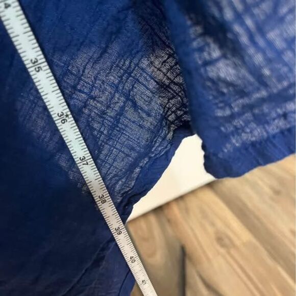 Plus Oversized Like New Belma Button-Up Blouse - One Size Plus 100% Cotton C7102 - Picture 6 of 7